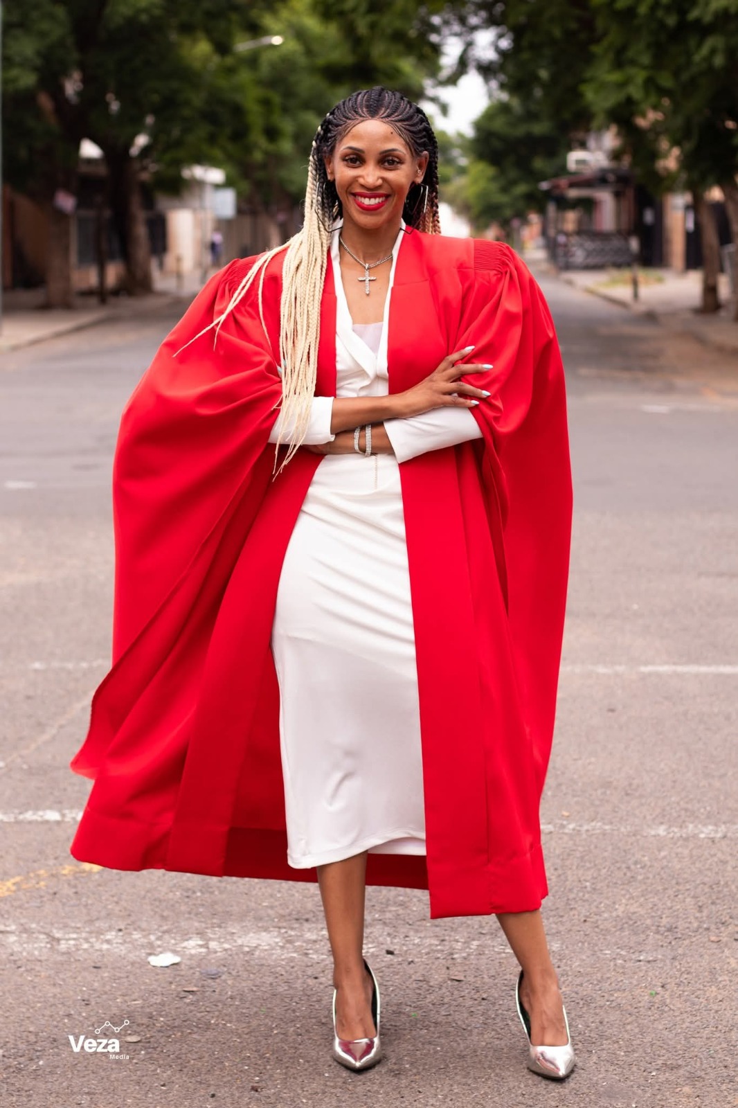 Dr Gail Motlhaudi-Banda in academic regalia